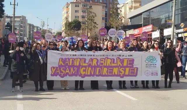 Bursa'da, Kadın Meclis'inden kadına şiddetle mücadele yürüyüşü 8 Bülten Medya -