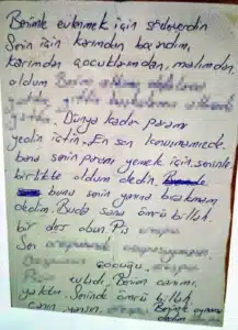 Korkunç satırlar: Eski eşini katletmek için cinayet planını not almış! 18 Bülten Medya -