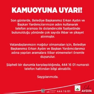 Osmangazi Belediyesi'nden uyarı! 4 Bülten Medya -