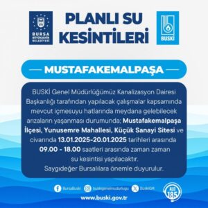 Bursa'da 7 günlük su kesintisi! 4 Bülten Medya -