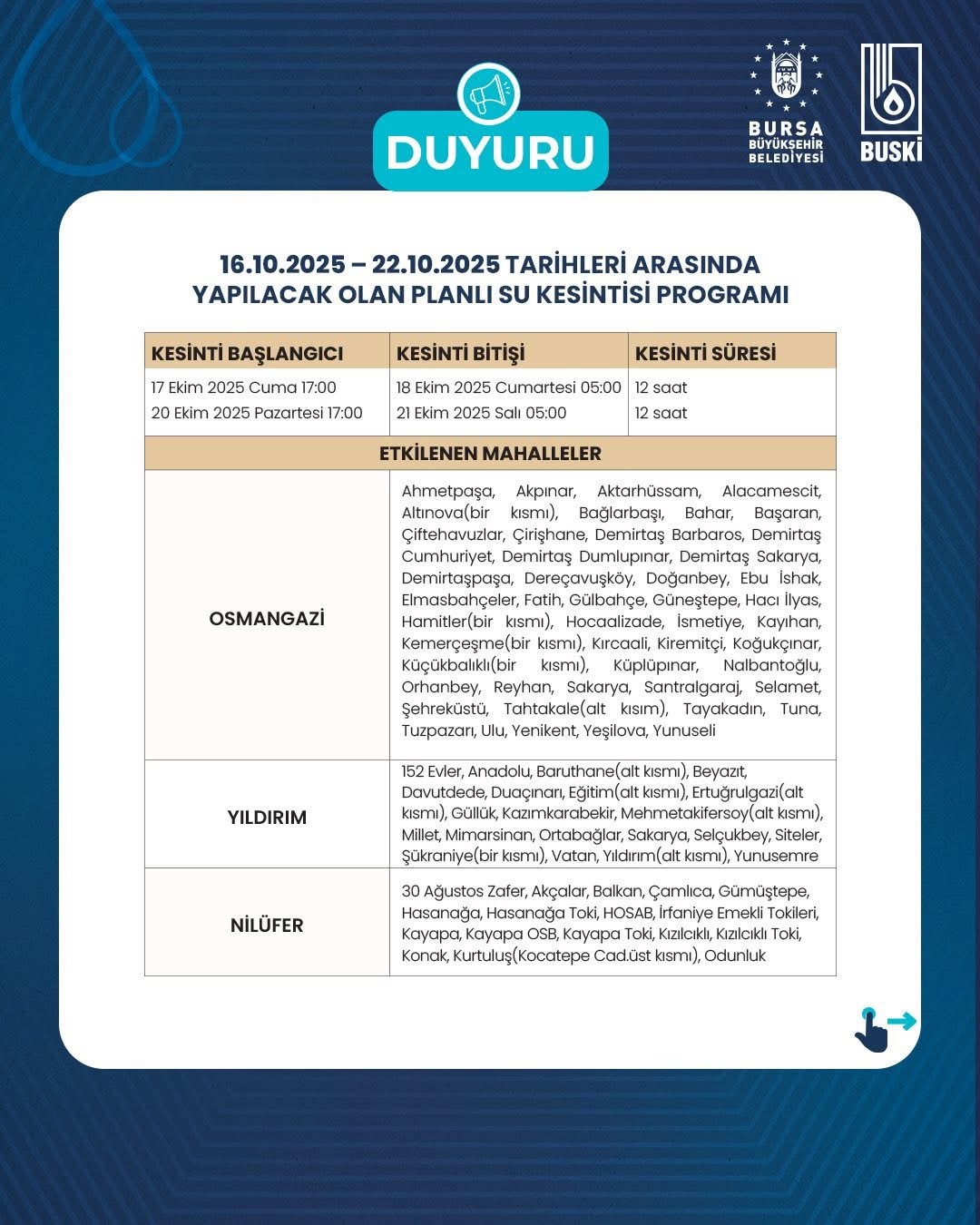 Su kesintileri devam ediyor: Yeni tarihler belli oldu, hastaneler yine muaf 3 Bülten Medya -
