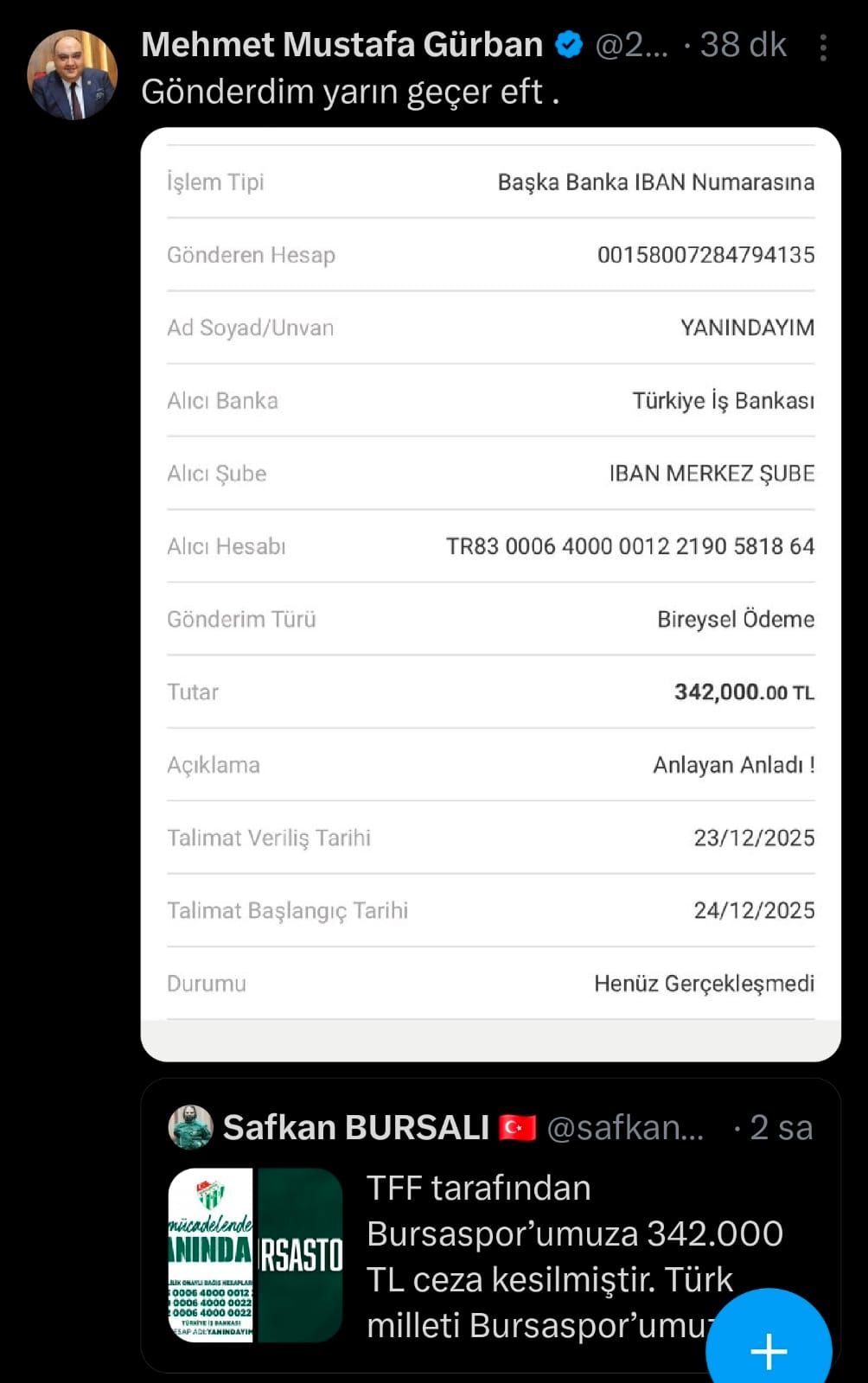 Gaziantep Milletvekilinden Bursaspor'a destek 2 Bülten Medya -