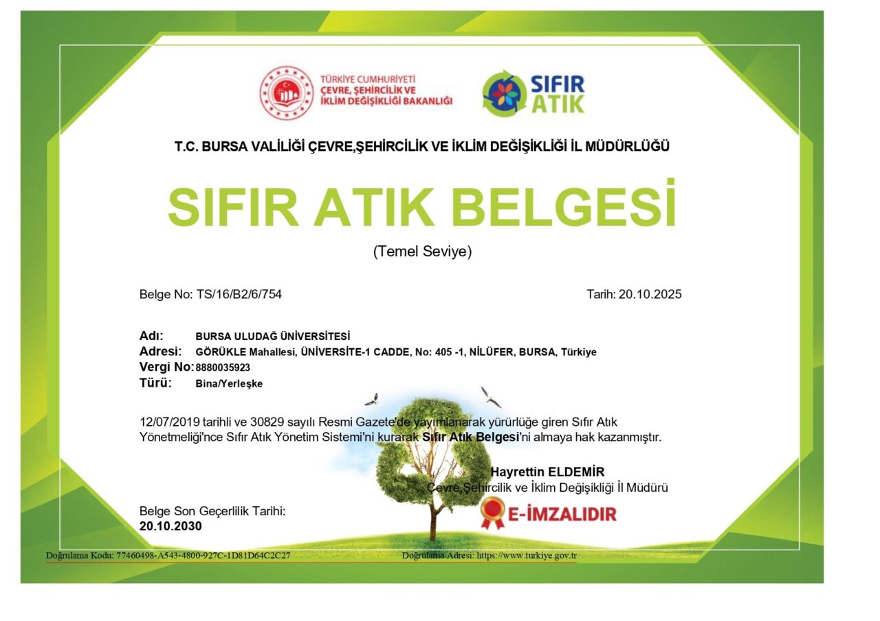 Bursa Uludağ Üniversitesi'nden sıfır atık kararlılığı 2 Bülten Medya -